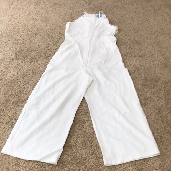 NWT! CECE size 12 soft Ecru ruffled jumpsuit